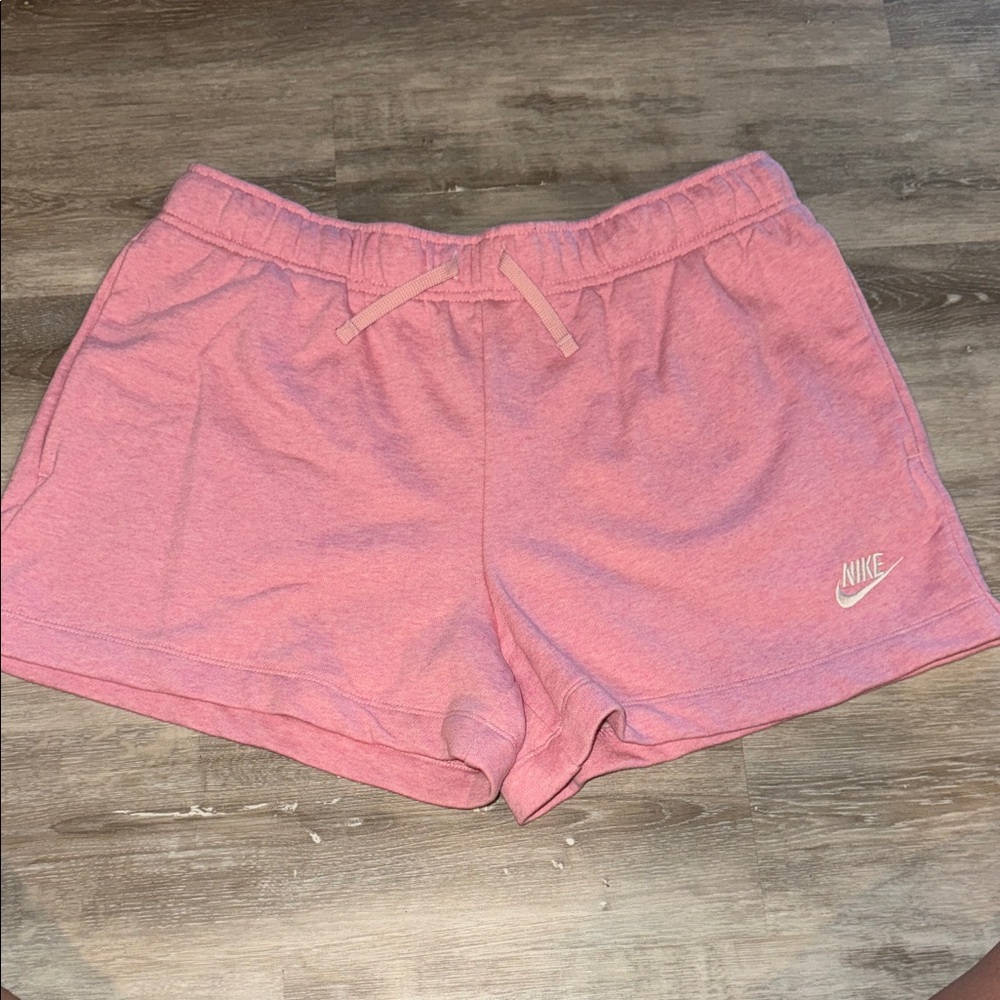 Nike Women’s Pink Athletic Fleece Shorts - Picture 2 of 4